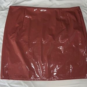 Fashion Nova Muave Leather Pencil Skirt